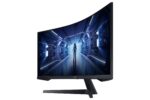 Monitorius Samsung LC34G55TWWPXEN, šoninis vaizdas su posvyrio reguliavimu