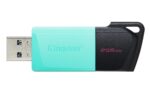 USB atmintinė Kingston DataTraveler Exodia, juoda/mėlyna, šoninis vaizdas