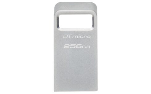 Kingston DataTraveler micro USB 3.2 256 GB sidabrinis atminties įrenginys