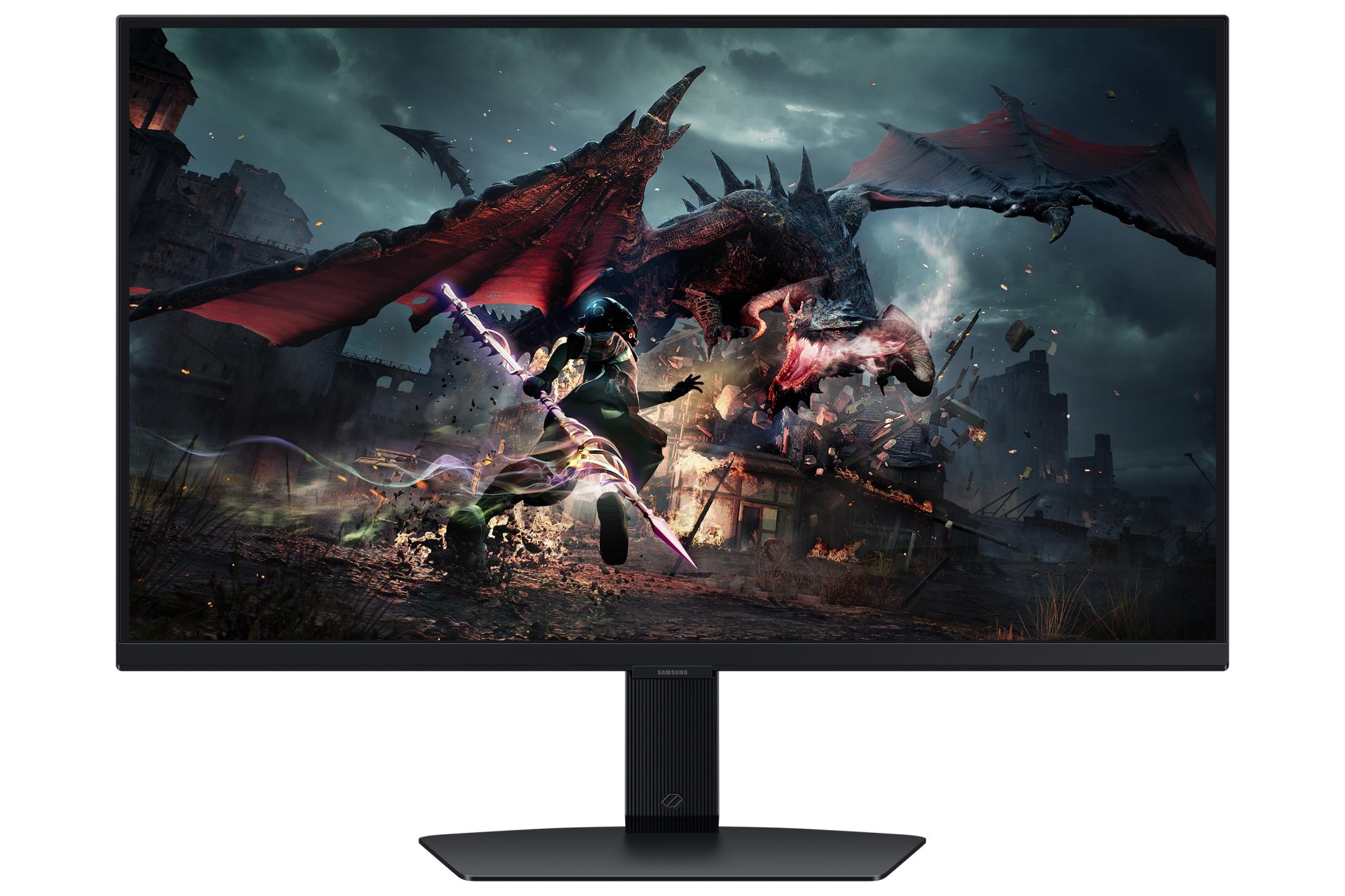 f56e1f67-ed1f-462f-8e5e-d663aecfd0a4 Monitorius Samsung LS27DG500EUXEN, šoninis vaizdas su reguliuojamu aukščiu