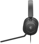 Ausinės MSI MAESTRO 300, šoninis vaizdas su matomais sukimis ir reguliuojamu galvos diržu