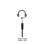 Ausinės Gembird GHS-05-R su reguliuojamu mikrofonu ir laidiniu 3.5 mm jungtimi