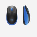 Pelė Logitech M190, vaizdas iš šono, rodo mygtukų išdėstymą