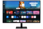Monitorius Samsung LS27DM500EUXDU M5 M50D, šoninis vaizdas su HDMI prievadais