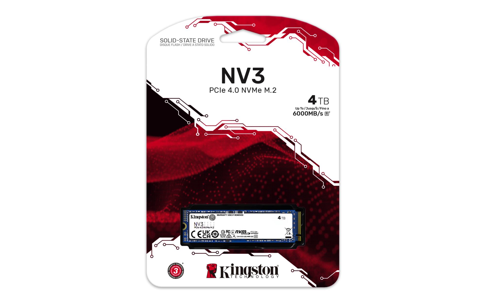 11d96dba-ce01-4802-bcbb-3d6b21d07827 SSD Kingston NV3 M.2 2280, matmenys ir sąsaja