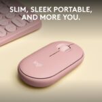 Pelė Logitech Pebble 2 M350S, šoninis vaizdas su Bluetooth jungtimi
