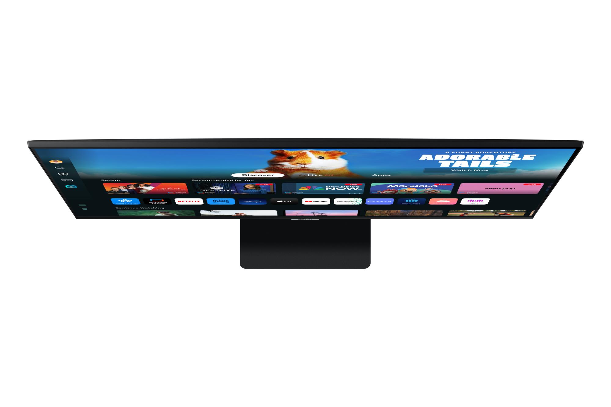 34c1c488-3e61-4070-b790-6a0fa75cdca1 Monitorius Samsung LS27DM500EUXDU M5 M50D, šoninis vaizdas su HDMI prievadais