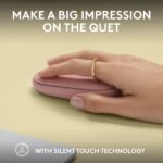 Logitech Pebble 2 M350S pelė, šoninis vaizdas su Bluetooth jungtimi