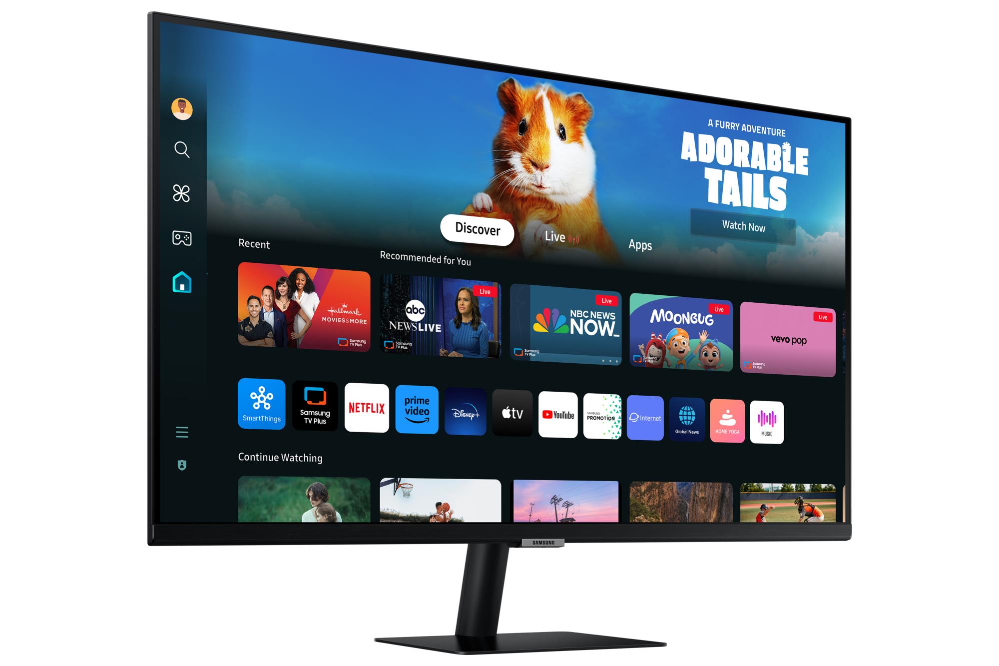 6ed6c68b-8d8c-48b7-bb21-070bb7378eca Monitorius Samsung LS27DM500EUXDU M5 M50D, šoninis vaizdas