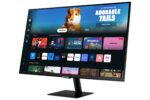 Monitorius Samsung LS27DM500EUXDU M5 M50D, šoninis vaizdas su HDMI prievadais