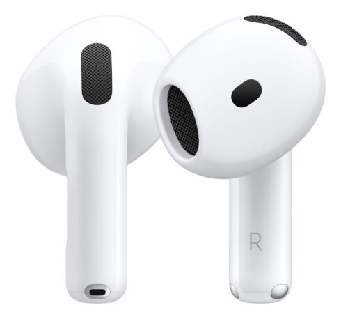 AirPods 4 su belaidžiu garsu ir in-ear dizainu