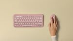 Logitech Pebble 2 M350S pelė, šoninis vaizdas su mygtukais ir ratuku