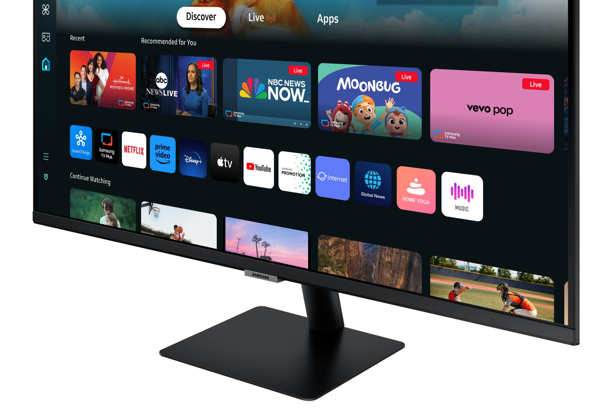 fc7dba86-08a2-4796-879a-995578ac5261 Monitorius Samsung LS27DM500EUXDU M5 M50D, šoninis vaizdas su HDMI prievadais