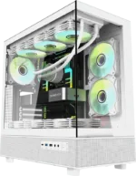 Darkflash DPX90 korpusas baltas su trimis ventiliatoriais