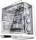 Darkflash DY470 kompiuterio korpusas baltas su 4 DM8 ventiliatoriais