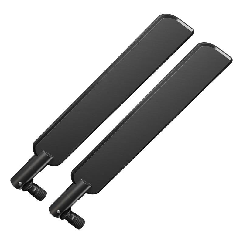8956794f-efd3-4782-a049-c6231b9e708a MikroTik hAP ax³ C53UiG+5HPaxD2HPaxD, šoninis vaizdas su išorinėmis antenomis