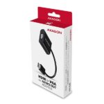 HDMI į VGA adapteris AXAGON RVH-VGAN, matomas iš šono su jungtimis