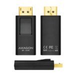 Adapteris AXAGON RVD-HI, šoninis vaizdas su jungtimis