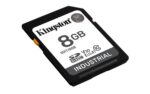 SDHC SD kortelė su 8 GB talpa, matoma iš šono