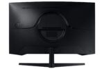 Monitorius Samsung LS32CG552EUXEN, šoninis vaizdas su matomais jungtimis