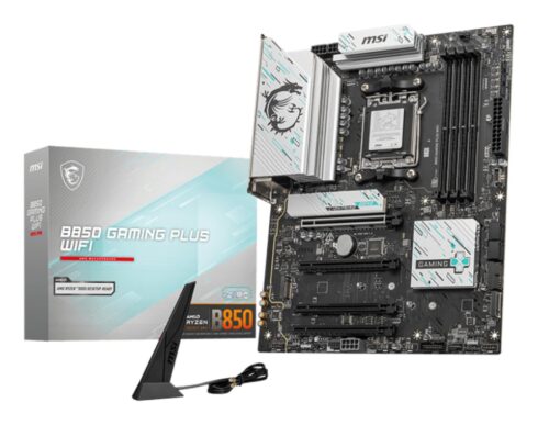 MSI B850 GAMING PLUS WIFI su AM5 procesoriaus lizdu ir DDR5 atmintimi