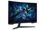 Monitorius Samsung LS32CG552EUXEN, šoninis vaizdas su matymo kampu