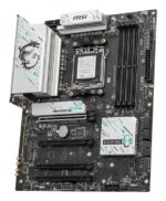Motininė plokštė MSI B850 GAMING PLUS WIFI, viršutinė pusė su jungtimis