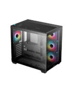 Korpusas Deepcool CG530 4F, šoninis vaizdas su atidarytomis durelėmis