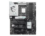Motininė plokštė MSI B860 GAMING PLUS WIFI, viršutinis vaizdas su jungčių išdėstymu