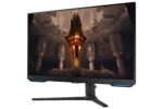 Monitorius Samsung LS32BG700EUXEN, šoninis vaizdas su reguliuojamu aukščiu