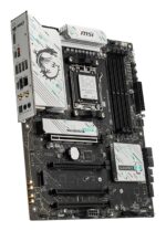 Motininė plokštė MSI B850 GAMING PLUS WIFI, šoninis vaizdas su jungtimis