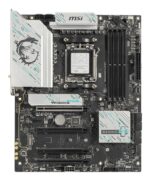 Motininė plokštė MSI B850 GAMING PLUS WIFI, viršutinis vaizdas su jungtimis