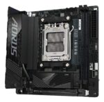 Motininė plokštė Gigabyte B850I AORUS PRO, viršutinis vaizdas su jungčių išdėstymu