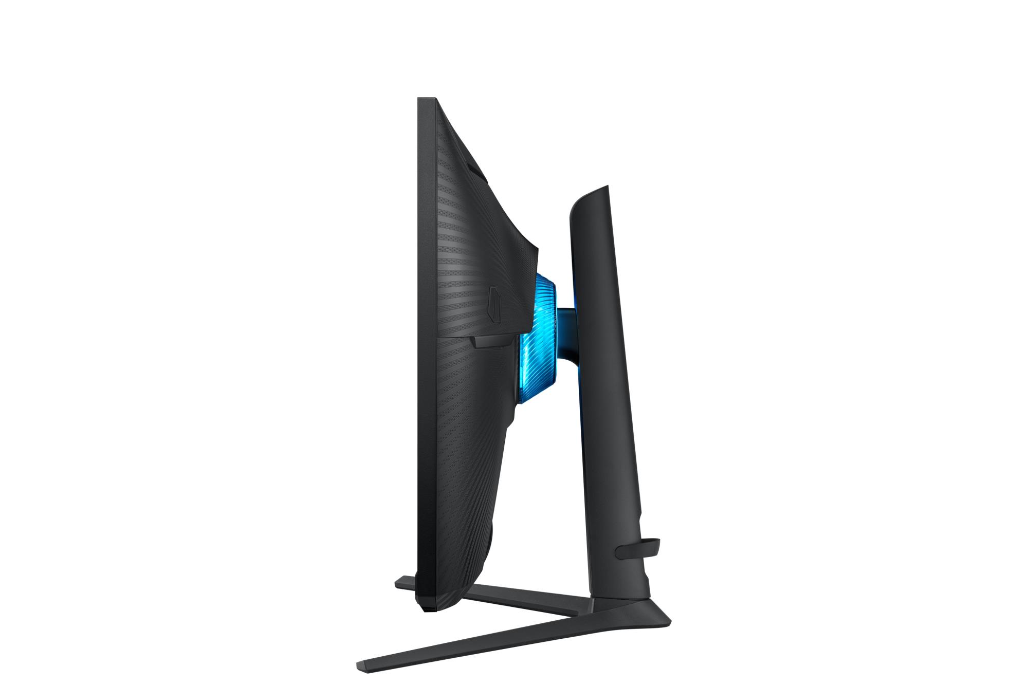 bec1fc2f-9fe4-440b-ad91-1b6a4f56e827 Monitorius Samsung LS32BG700EUXEN, vaizdas iš šono su matomais HDMI prievadais
