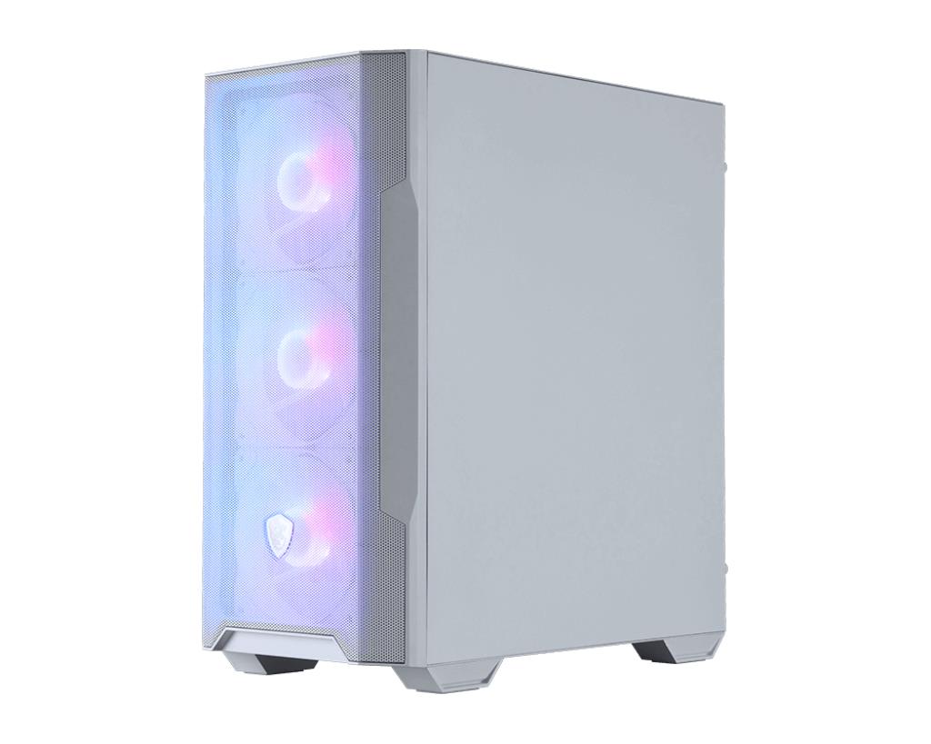 bfc8a12b-279c-4029-a466-4bb7f329b250 MSI PC korpusas MAG FORGE M100R su šoniniu langu, baltas, Micro ATX Tower