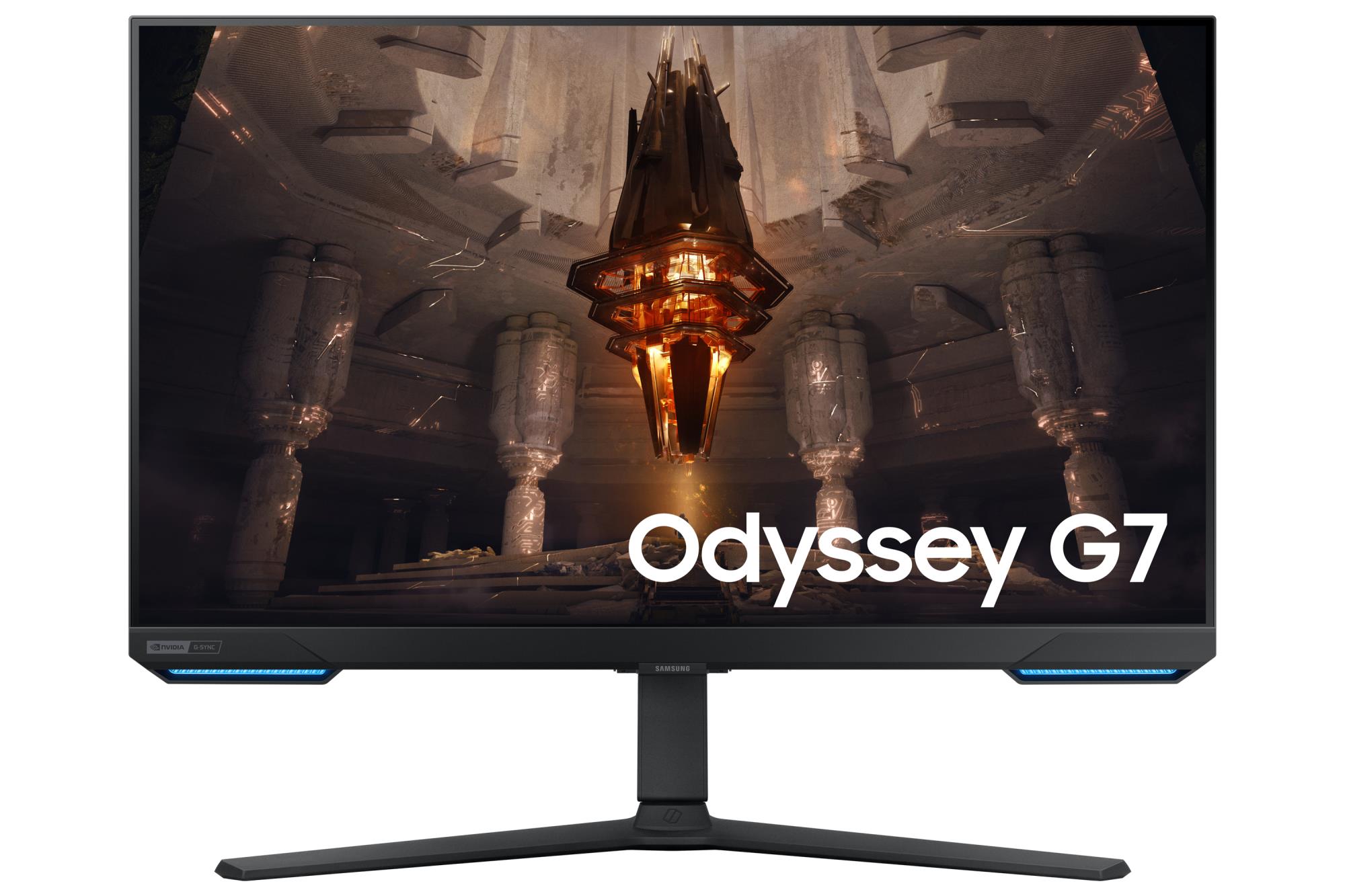 c75d096f-4845-46d2-9abe-3640e77e04d4 Monitorius Samsung LS32BG700EUXEN, šoninis vaizdas su reguliuojamu stovu