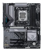 Motininė plokštė Gigabyte B850 EAGLE WIFI6E, viršutinis vaizdas su jungčių išdėstymu