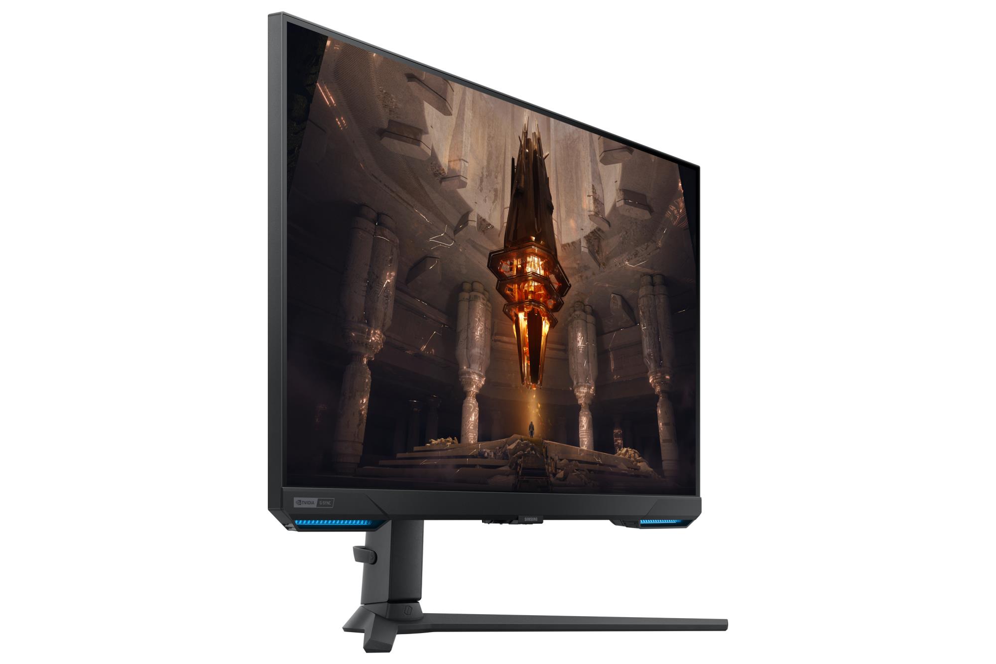 d83f45f9-5550-448f-b1ad-75eb9f9e248f Monitorius Samsung LS32BG700EUXEN, šoninis vaizdas su reguliuojamu aukščiu