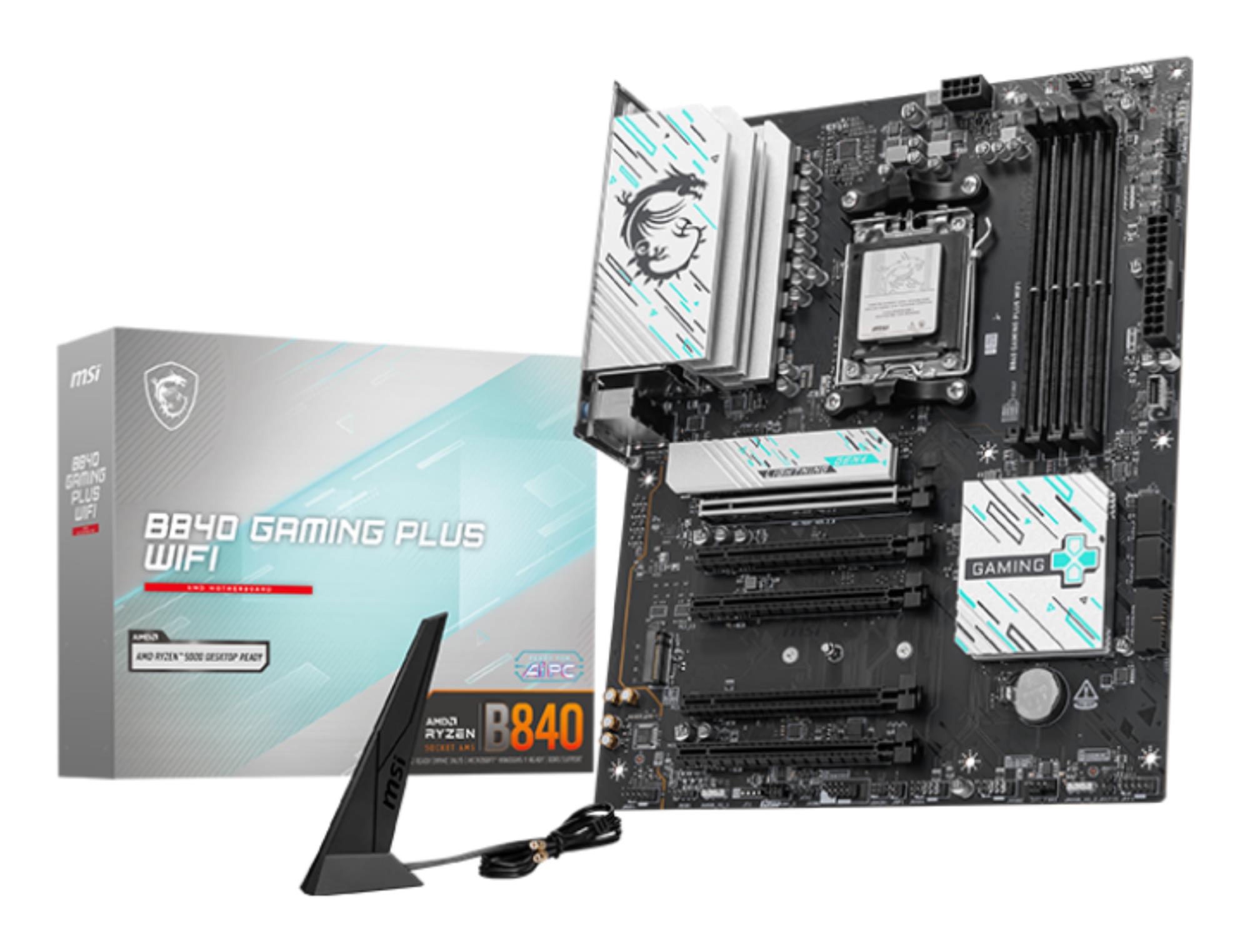 e38f0d98-c5f5-455f-876c-529fe03eab57 MSI B840 GAMING PLUS WIFI su AM5 procesoriaus lizdu ir DDR5 atmintimi