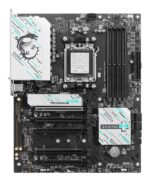Motininė plokštė MSI B840 GAMING PLUS WIFI, viršutinė pusė su jungtimis ir lizdais