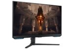 Monitorius Samsung LS32BG700EUXEN, šoninis vaizdas su HDMI prievadų išdėstymu