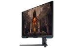 Monitorius Samsung LS32BG700EUXEN, matomas iš šono su reguliuojamu stovu