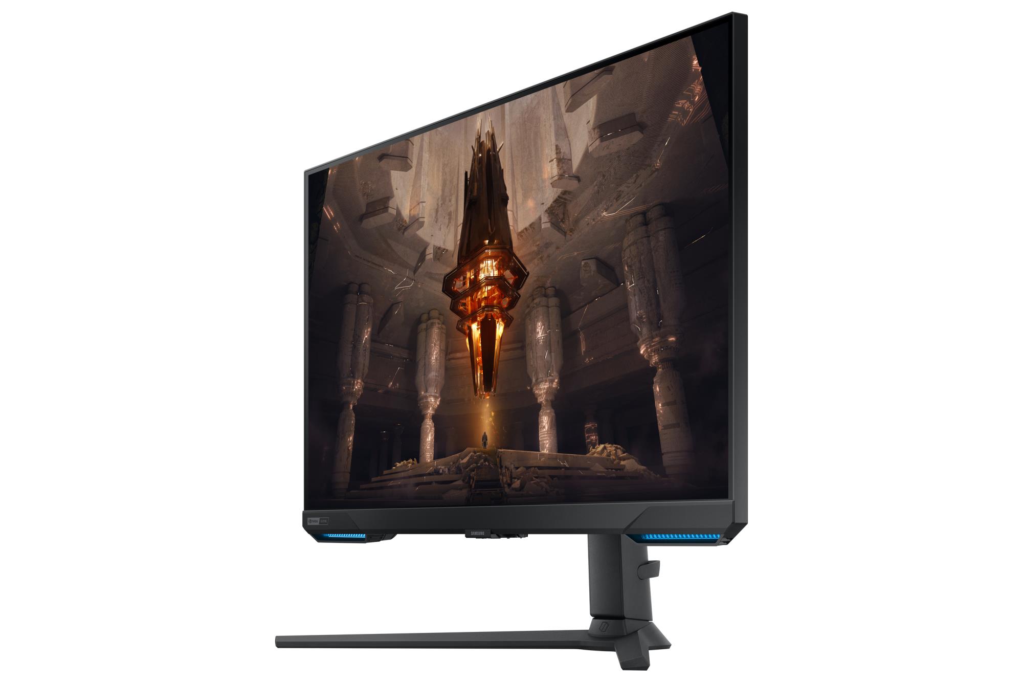 f5e5ce02-cb2b-439a-846f-913ee07880de Monitorius Samsung LS32BG700EUXEN, matomas iš šono su reguliuojamu stovu