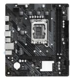 ASRock H610M-H2/M.2 motininė plokštė, viršutinis vaizdas su jungtimis