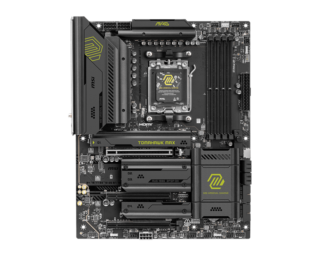 458055-mag-b850-tomahawk-max-wifi-4711377290623-0.webp MSI MAG B850 TOMAHAWK MAX WIFI su AMD procesoriaus lizdu AM5 ir DDR5 atmintimi