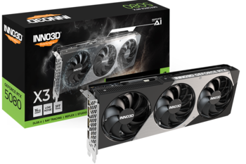 5393596 INNO3D GeForce RTX 5080 X3 su 16 GB GDDR7 atmintimi