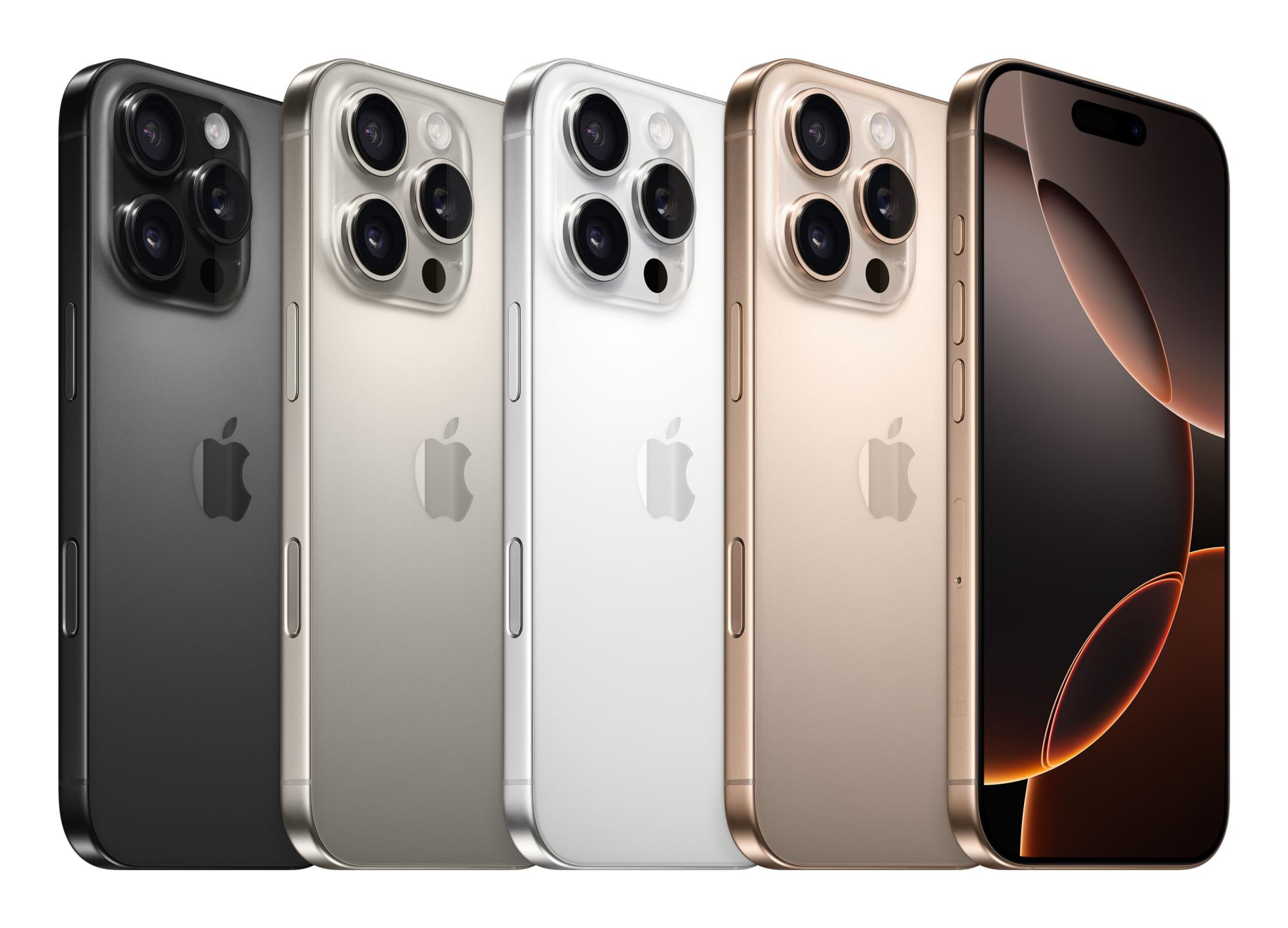5412f568-684f-43c6-95ad-df5cf84d1def iPhone 16 Pro Max su juodu titanu, matomas iš šono, rodo ekrano ir kamerų išdėstymą