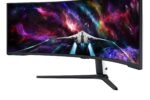 Monitorius Samsung Odyssey Neo G9 G95NC, šoninis vaizdas su VESA tvirtinimu