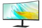 Monitorius Samsung LS34C652UAUXEN, šoninis vaizdas su VESA tvirtinimu