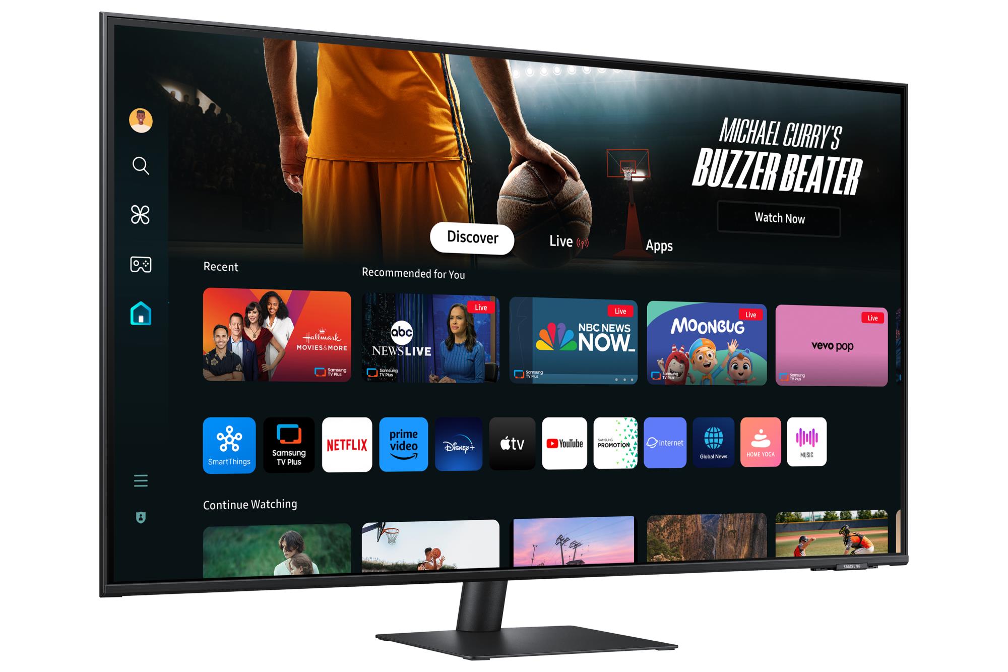 882abdcd-556e-4671-b4b3-85798b14b1b7 Monitorius Samsung LS43DM702UUXDU, šoninis vaizdas su HDMI prievadais